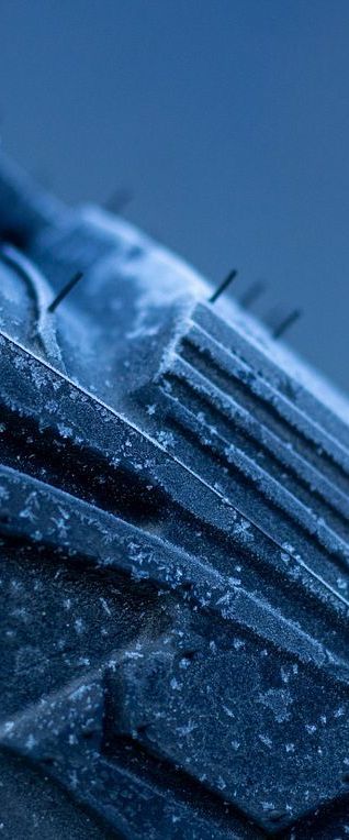 Close-up of a tyre tread